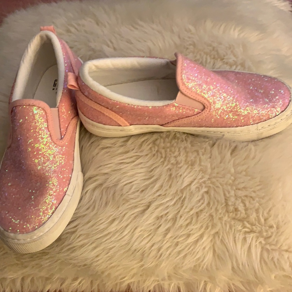 Kids Glitter Slide On Shoes